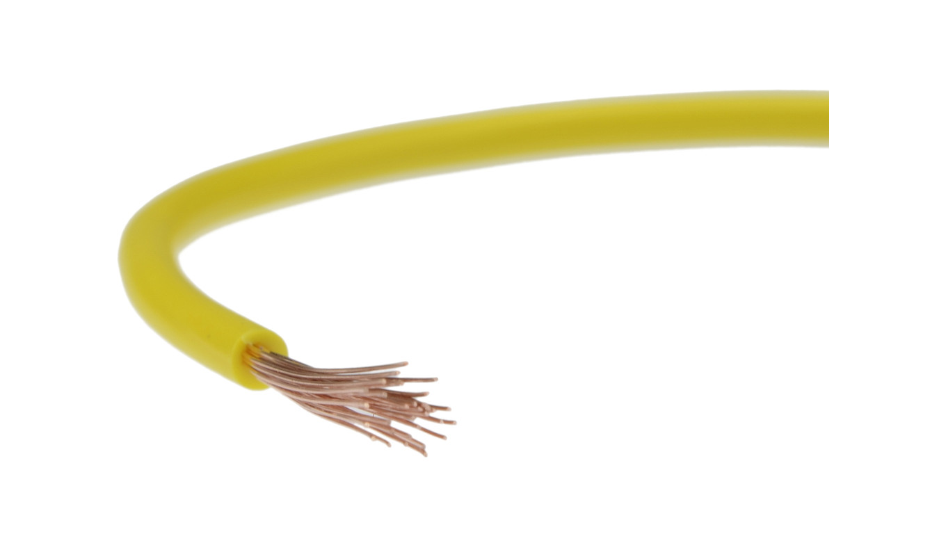 Przewód instalacyjny H07V-K / LgY 1,5 750V żółty linka giętka Elektrokabel /100m/