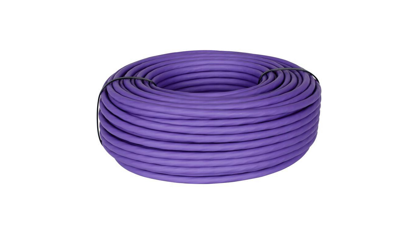 Kabel teleinformatyczny F/FTP kat.6A wewnętrzny B2ca LSZH fioletowy NEKU /50m/