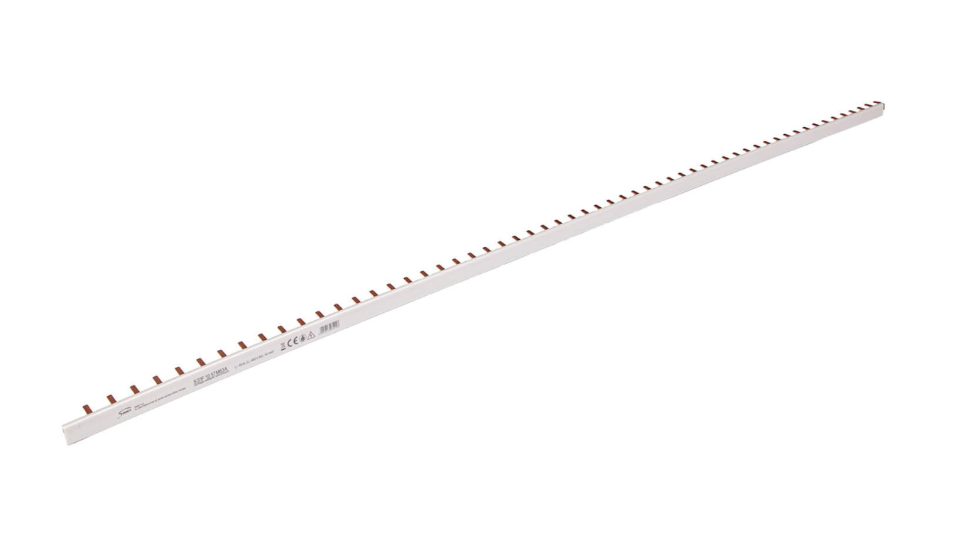 Szyna prądowa łączeniowa - sztyftowa 1-fazowa 63A 57 modułów 10 mm² 81995106