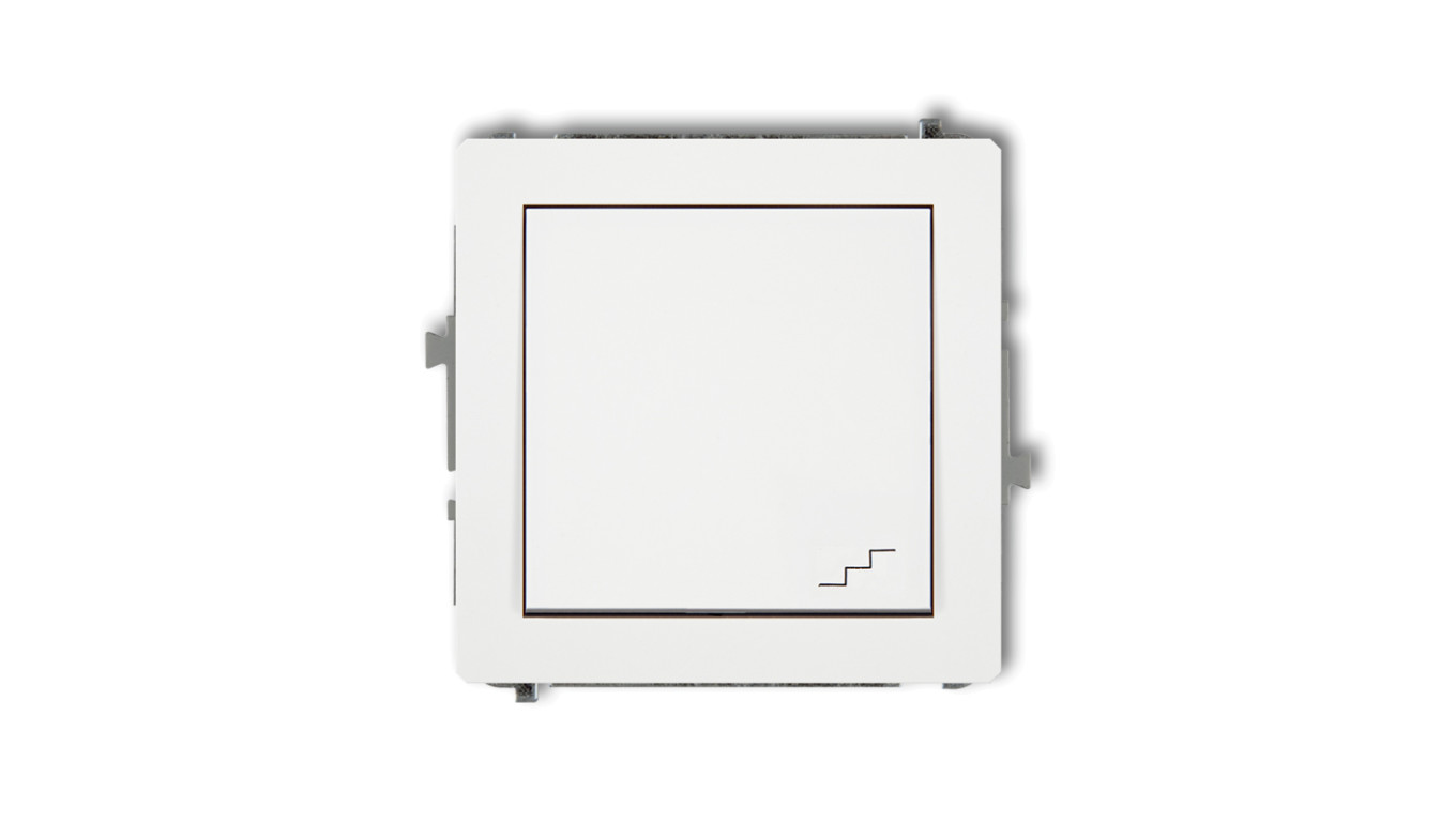 DECO Mechanizm łącznika schodowego, biały mat 25DWP-3