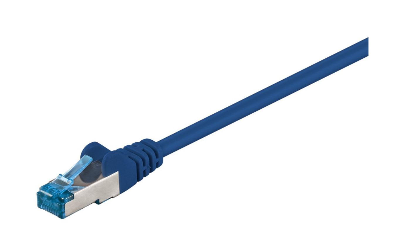 CAT 6AKabel łączący, S/FTP (PiMF), Niebieski - Długość kabla 1.5 m