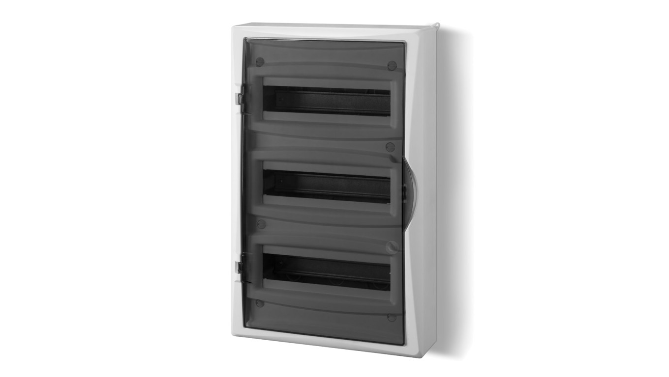 Rozdzielnica modułowa 3x12 n/t ECONOMIC BOX RN 3/36 drzwi transparentne (N+PE) IP40 2506-01
