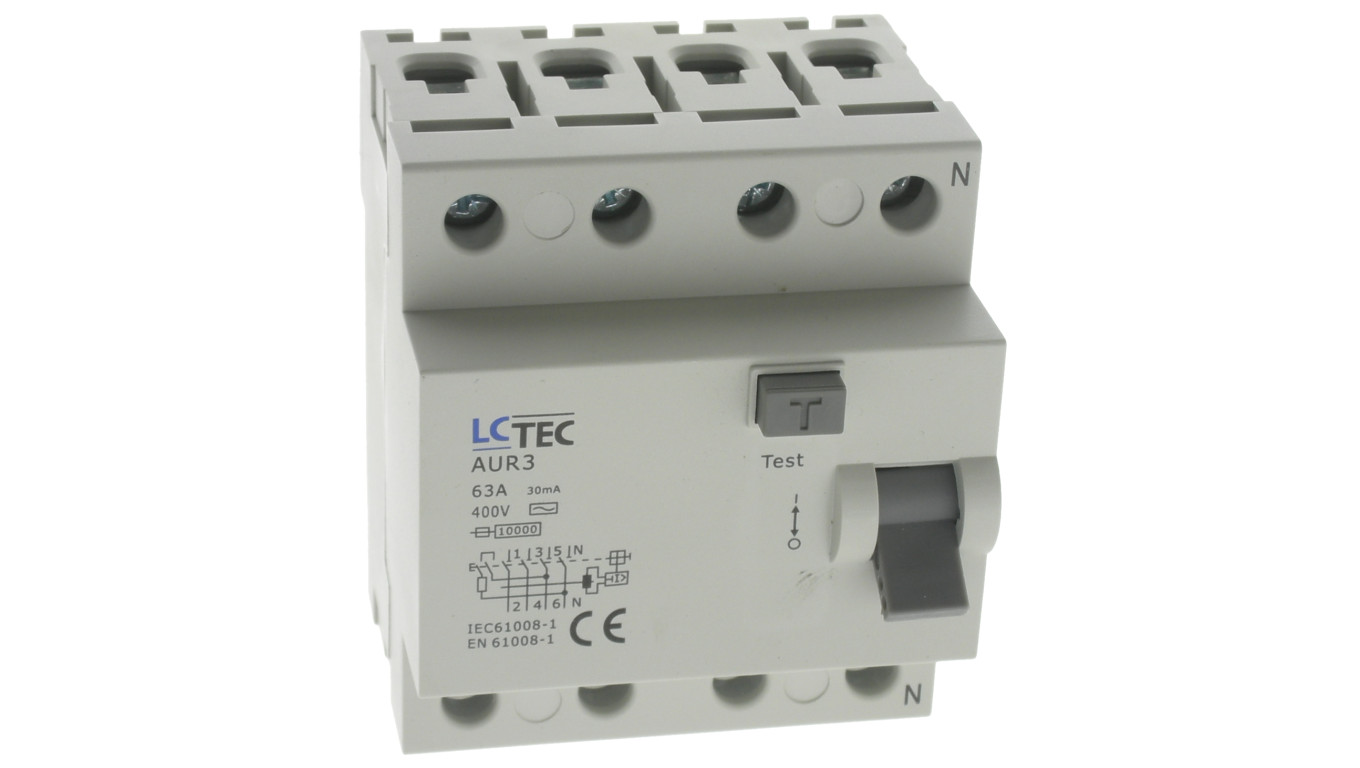 Wyłącznik różnicowoprądowy 4P 63A 30mA AC 10kA