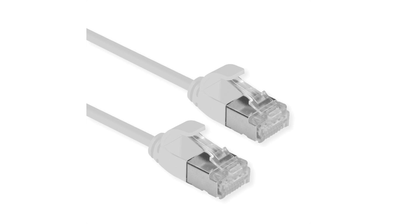 ROLINE F/UTP DataCenter Patch Cord Cat.6A (Class EA), LSOH, bardzo cienki, szary, 0,15 m