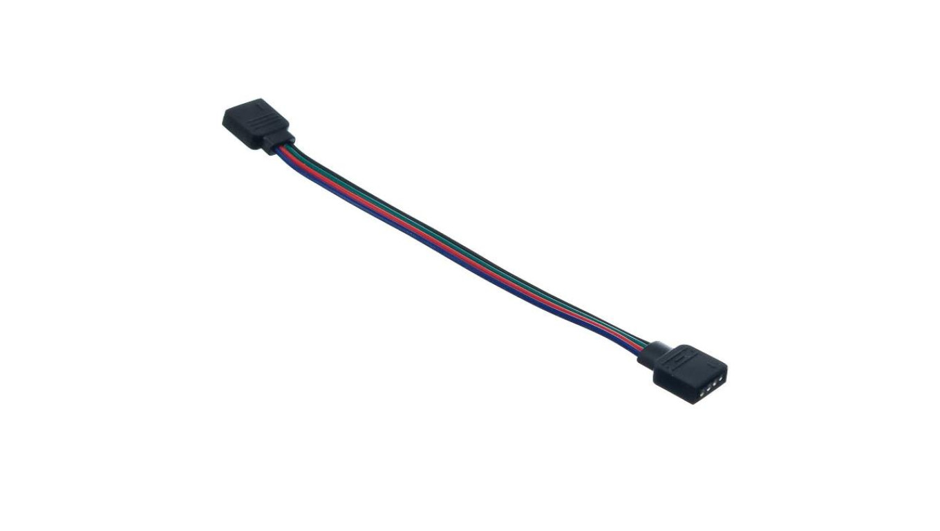 Złączka do taśmy led rgb 10mm ż+15cm+ż dwustronna żeńska