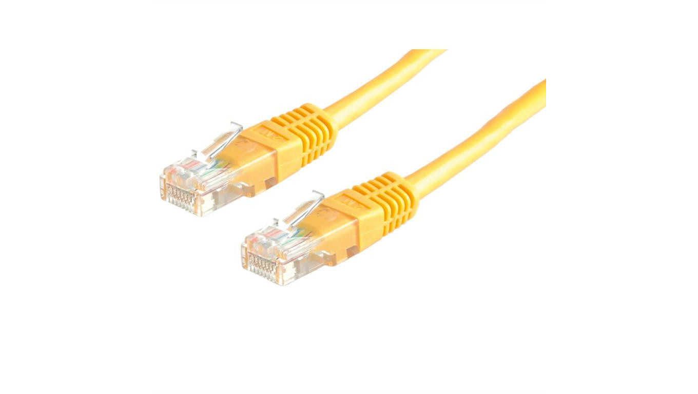 VALUE Kabel krosowy Cat.6 UTP (klasa E), żółty, 0,5 m