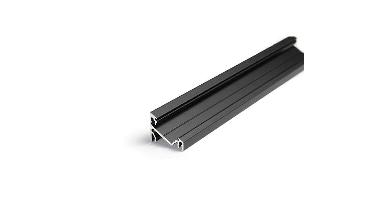 Profil led Corner14 2m czarny kątowy narożny szeroki a4020021