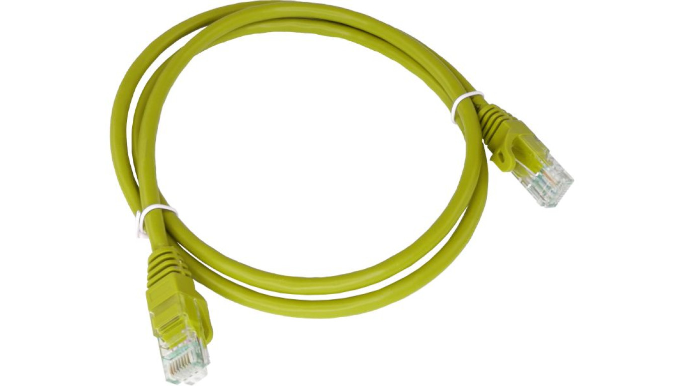 Patch-cord U/UTP kat.6A LSOH 0.25m żółty KKU6AZOL0.25