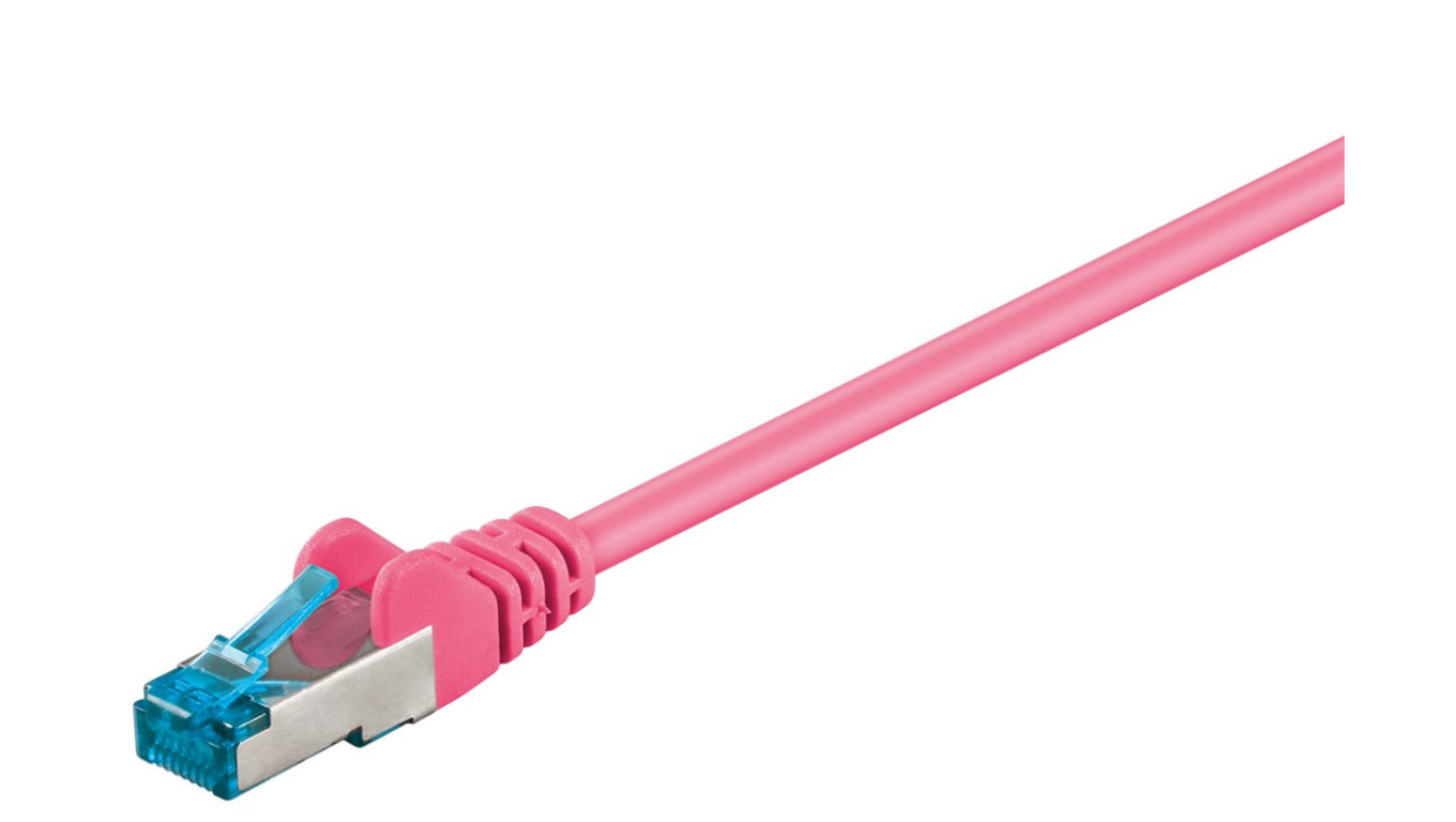 CAT 6AKabel łączący, S/FTP (PiMF), Purpurowy - Długość kabla 2 m