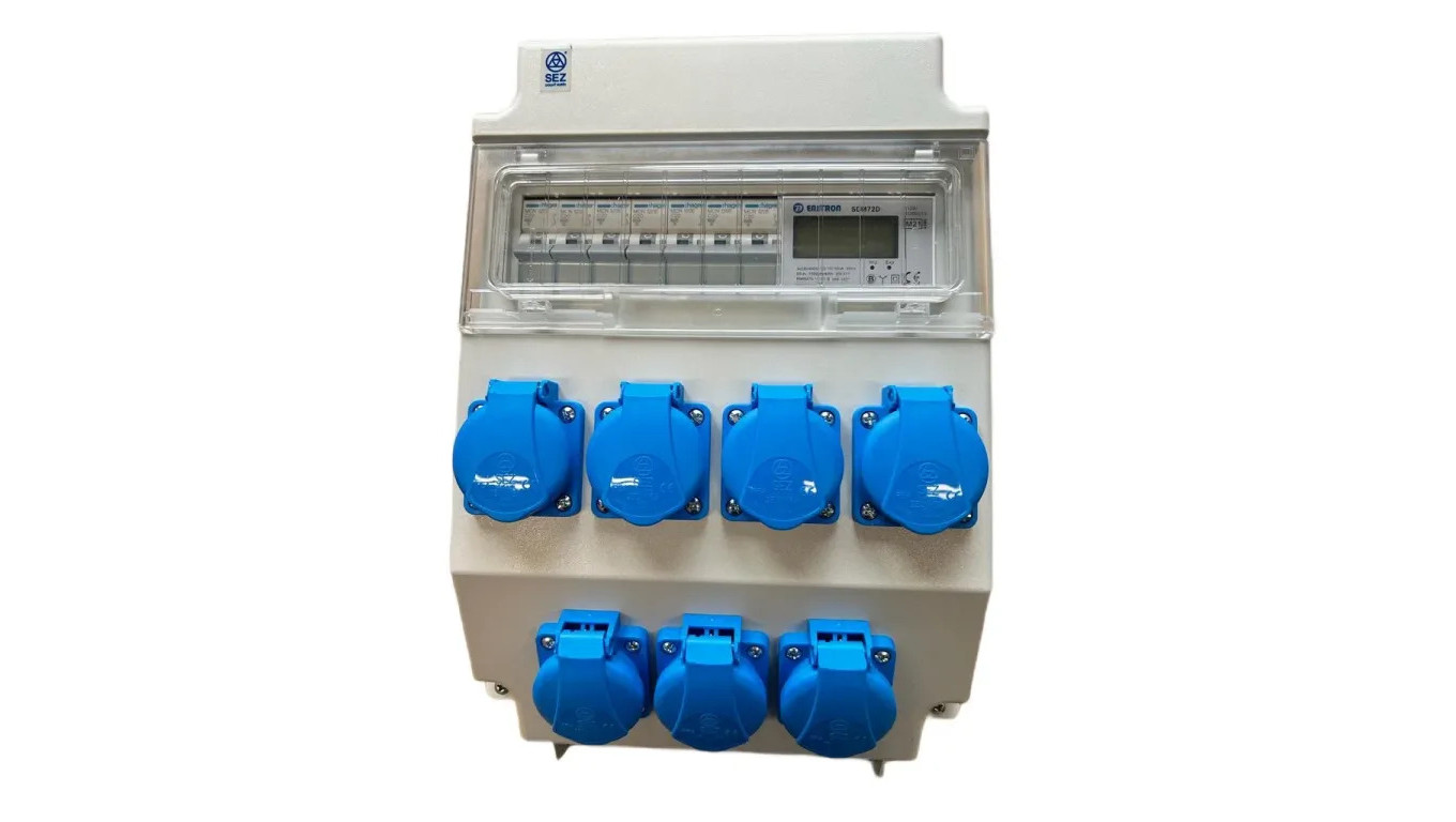 Rozdzielnica elektryczna 7x 230V z bezpiecznikami HAGER / licznik prądu / 3 fazy 95H-2