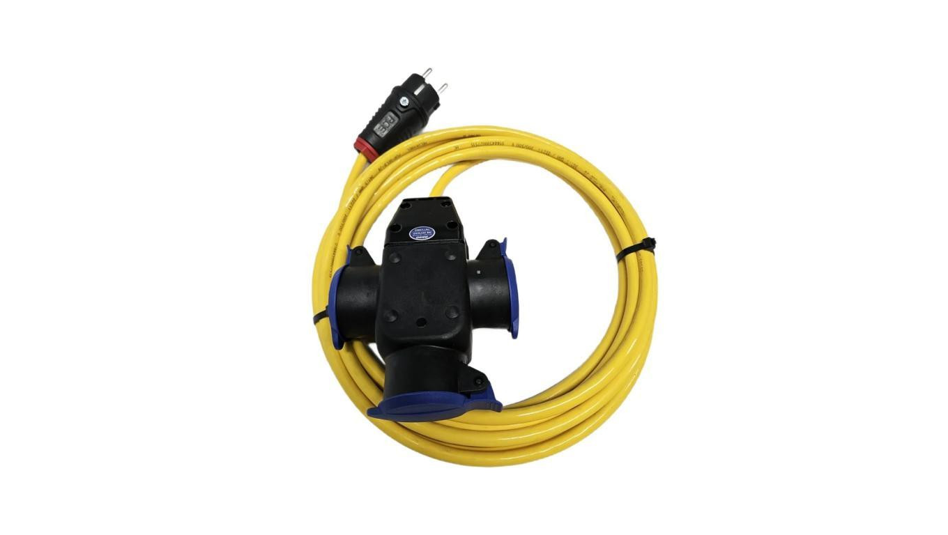 EXTREME Przedłużacz 3x1,5 PUR H07BQ-F 2m 3-fach 134602