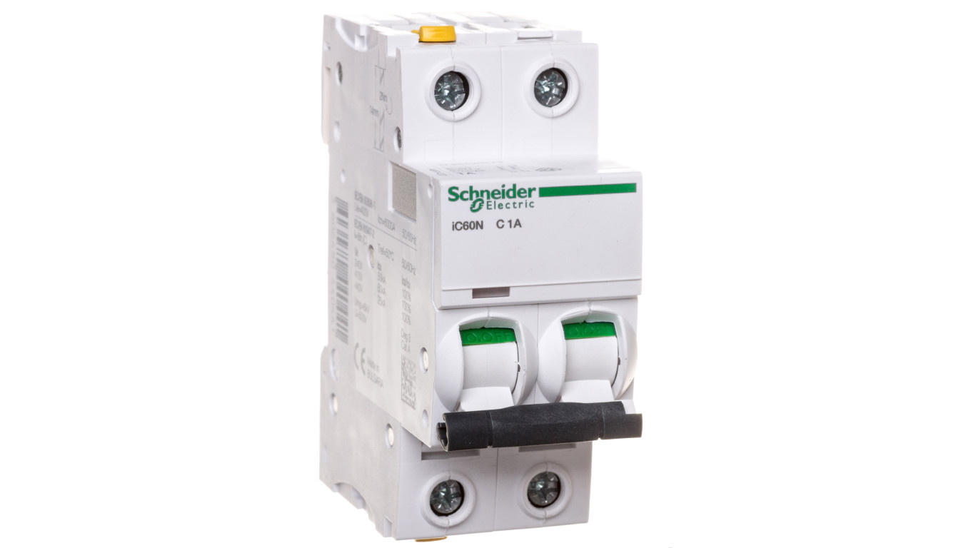 Wyłącznik nadprądowy 2P C 1A 6kA AC iC60N-C1-2 A9F04201