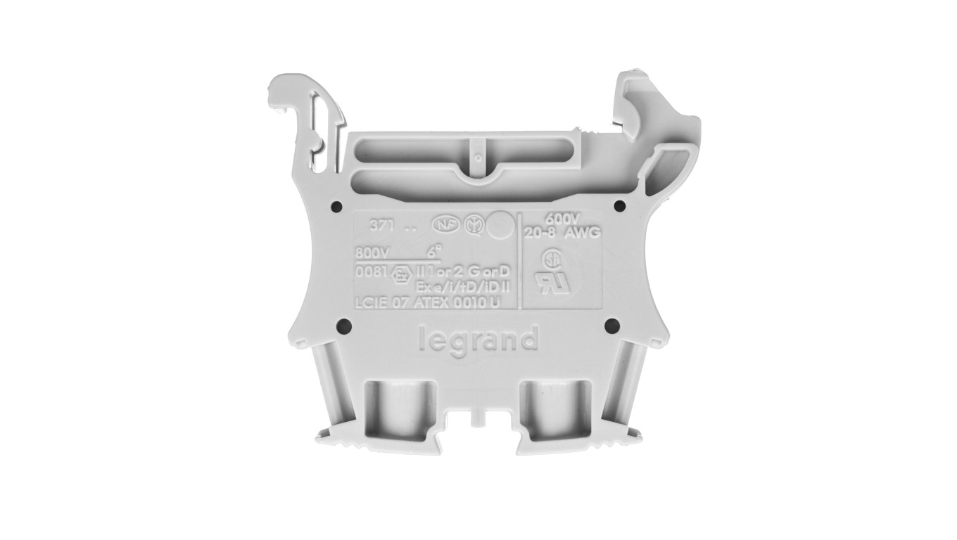 Złączka szynowa 2-przewodowa 6mm2 szara 037162