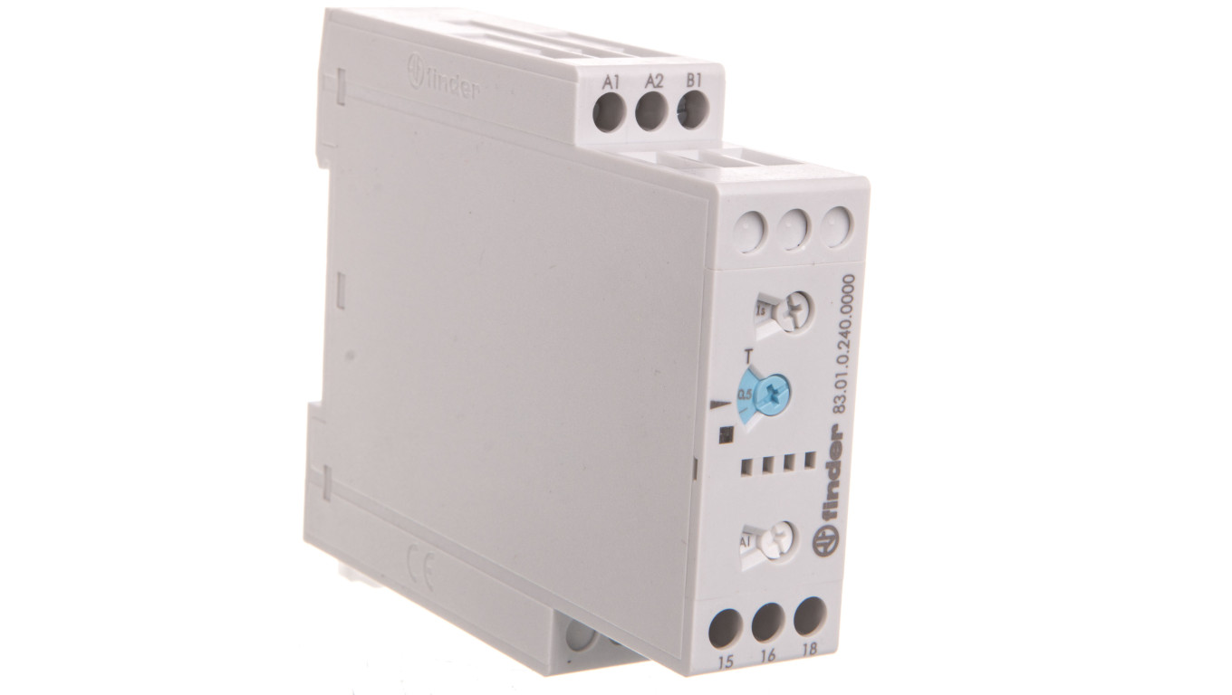 Przekaźnik czasowy 1P 16A 24-240V AC/DC 0,05s-10dni wielofunkcyjny AI, DI, GI, SW,BE, CE, DE, WD 83.01.0.240.0000