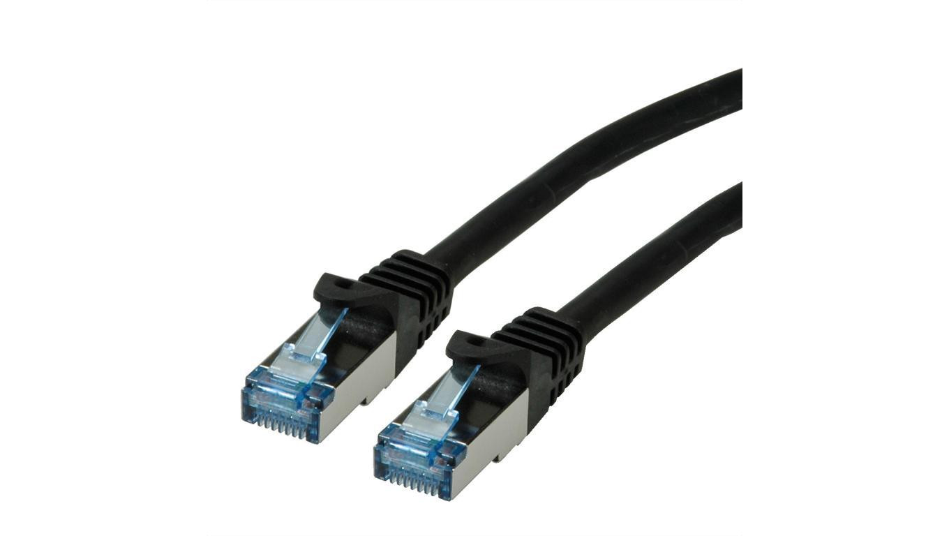 ROLINE Patch Cord Cat.6A S/FTP (PiMF), Component Level, LSOH, czarny, 3 m