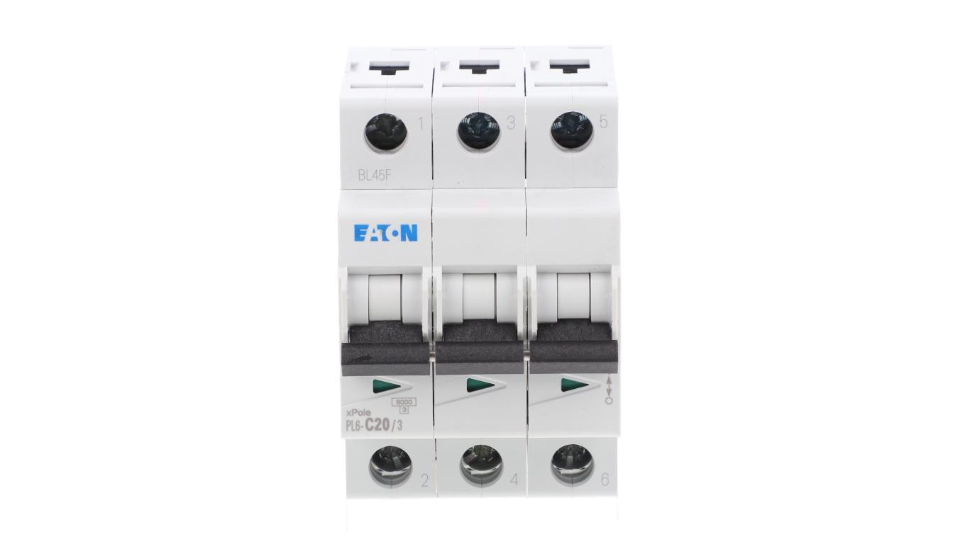 Wyłącznik nadprądowy 3P C 20A 6kA AC PL6-C20/3 286602