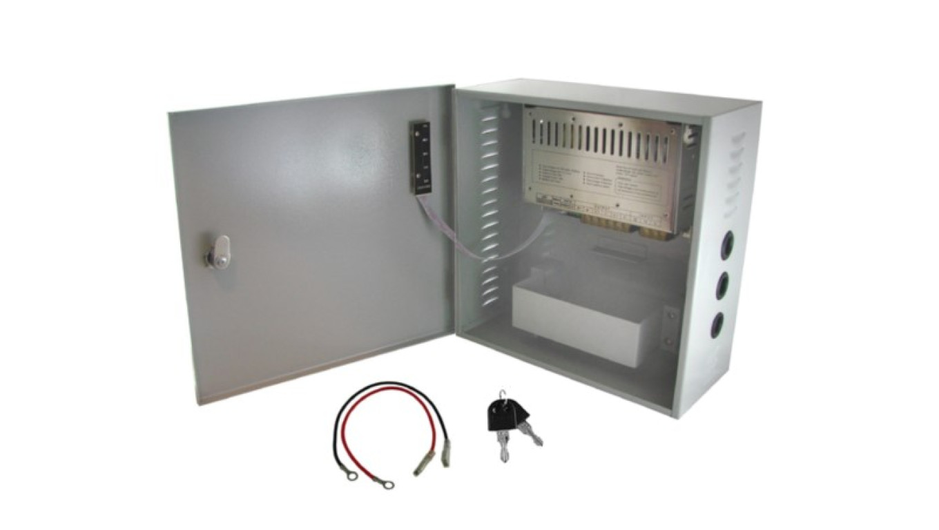 Zasilacz CCTV back up z kontrolą skrzynka 12V/10A-