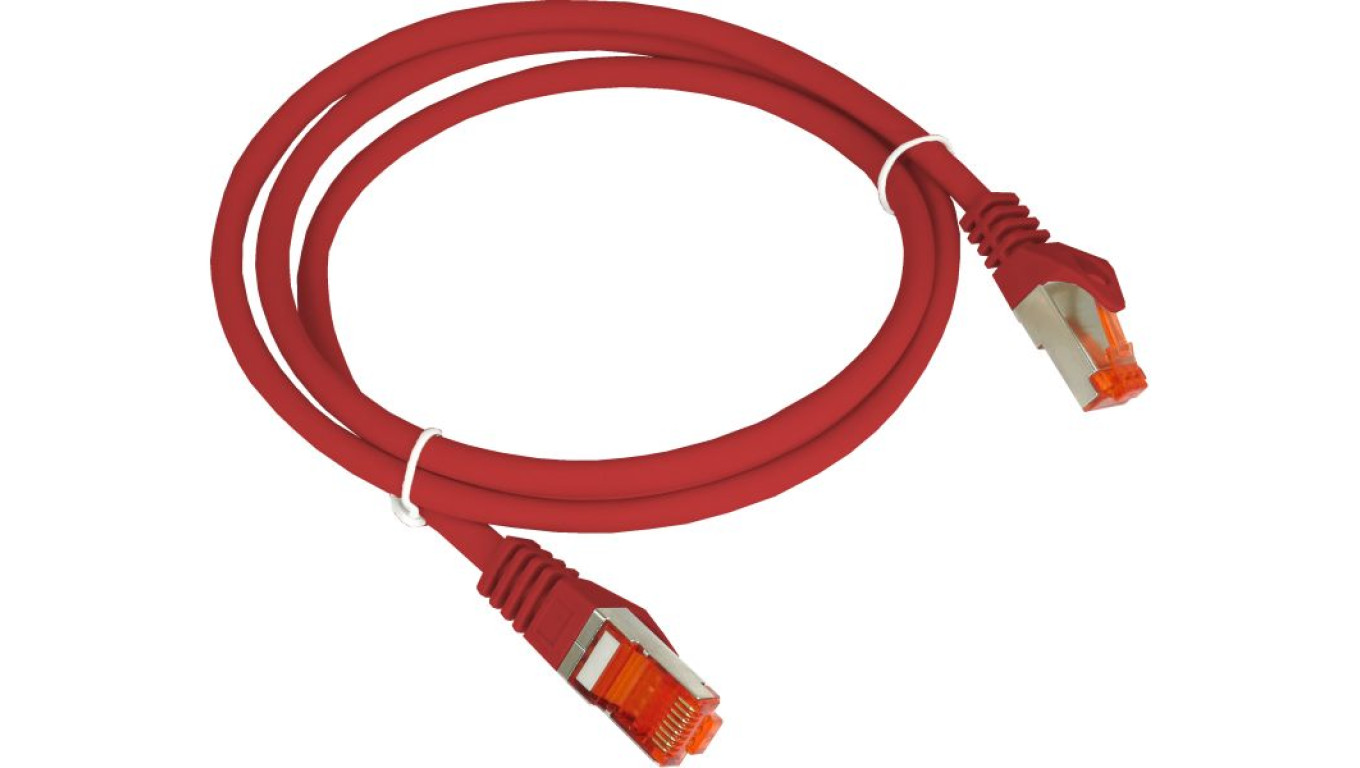 Patch-cord F/UTP kat.6 PVC 0.5m czerwony KKS6CZE0.5