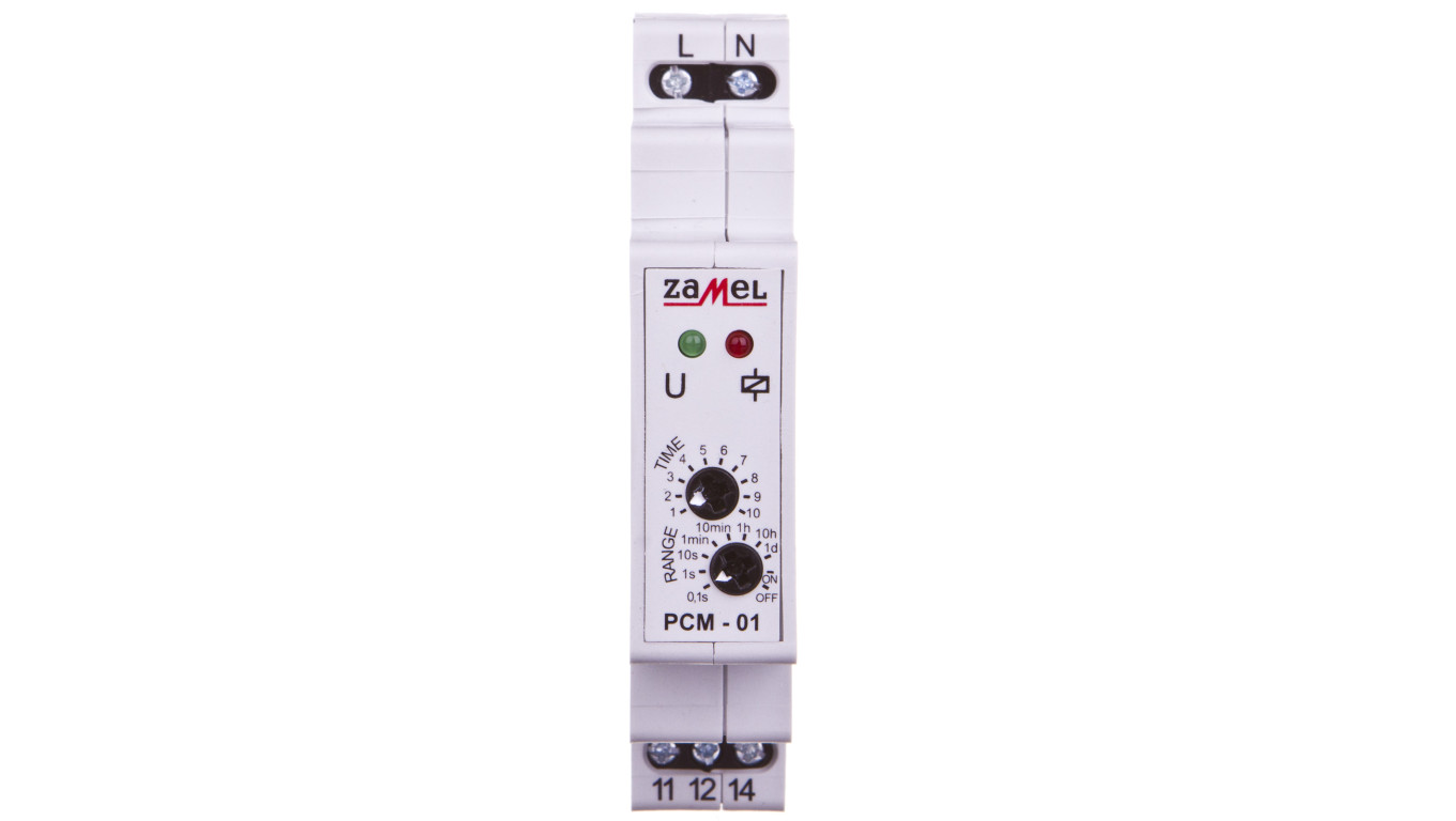Przekaźnik czasowy 1-funkcyjny 1NO/NC 16A 0,1sek-10dni 230V AC PCM-01 EXT10000072