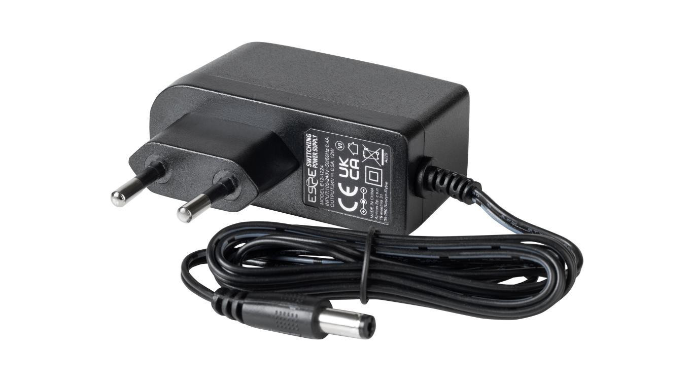 Zasilacz wtyczkowy ESPE 24V 0.5A 12W wtyk prosty 2,1x5,5mm