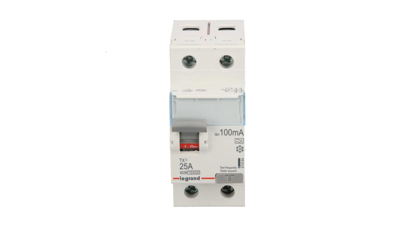 Wyłącznik różnicowoprądowy 2P 25A 0,1A typ A P302 TX3 411564
