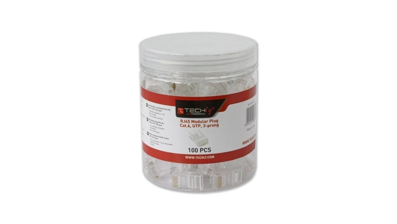 Wtyk modularny RJ45 8P8C Cat6 UTP na drut słoik 100 Sztuk IWP-JAR-C6RTY