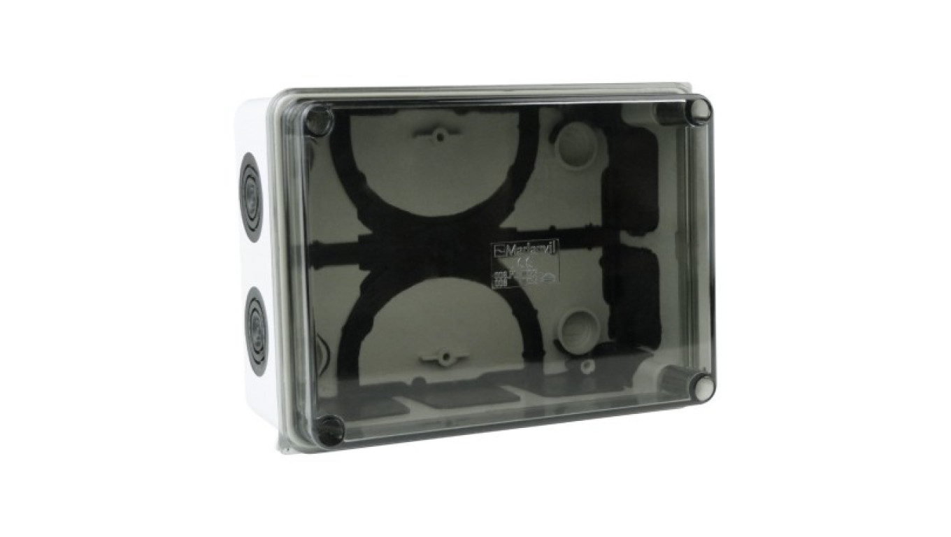 Puszka natynkowa z dławikami wym/wew 150x110x70 mm 10membran IP66 008.PG.K M-L 0776