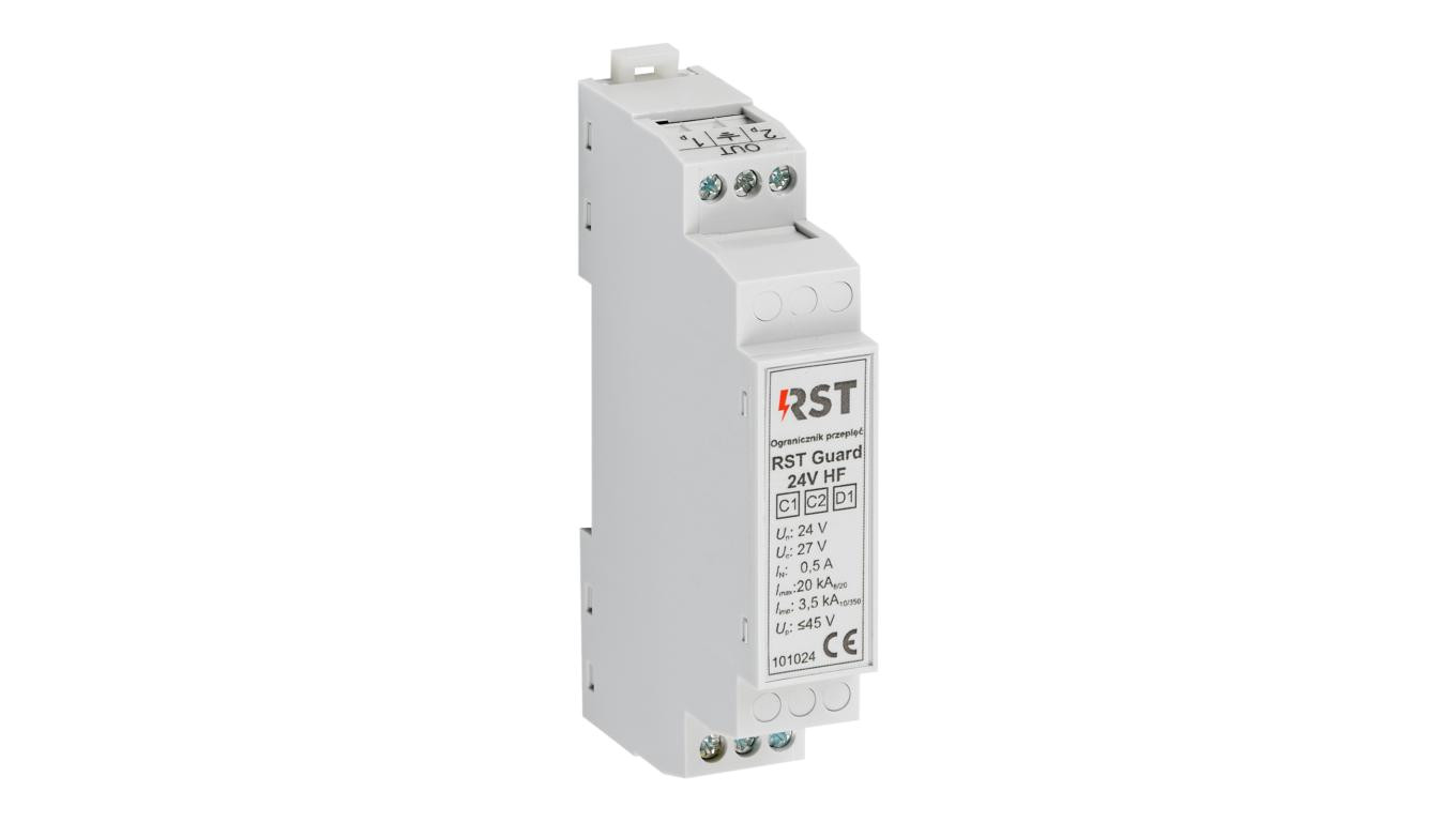 Ogranicznik przepięć do ochrony systemów sterowania i kontrolno-pomiarowych, RST Guard 24V HF 101 024