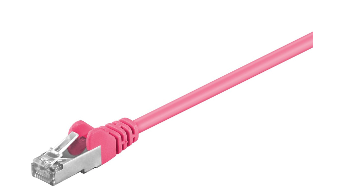 CAT 5e Kabel łączący, SF/UTP, Purpurowy - Długość kabla 3 m