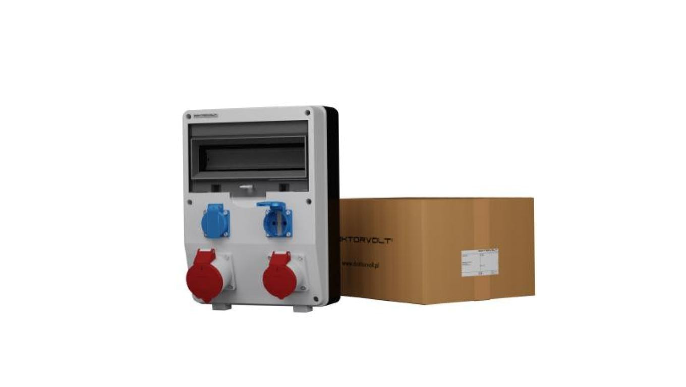 Rozdzielnica budowlana ECO 32A 16A 2x230V Schuko Doktorvolt 2602