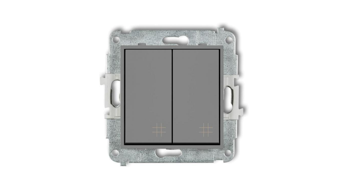 ICON Mechanizm łącznika podwójnego krzyżowego szary mat 27IWP-66