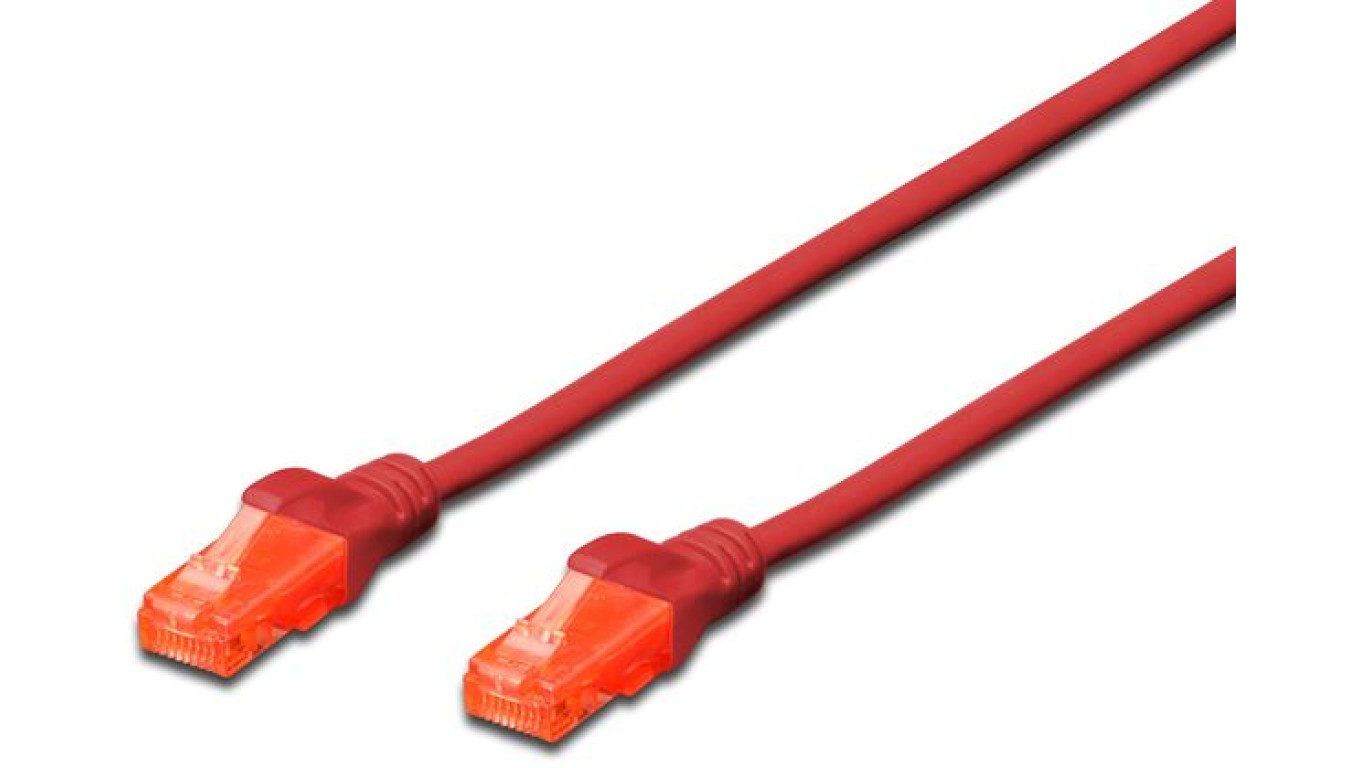 Kabel krosowy (Patch Cord) U/UTP kat. 6 czerwony 5m DK-1612-050/R