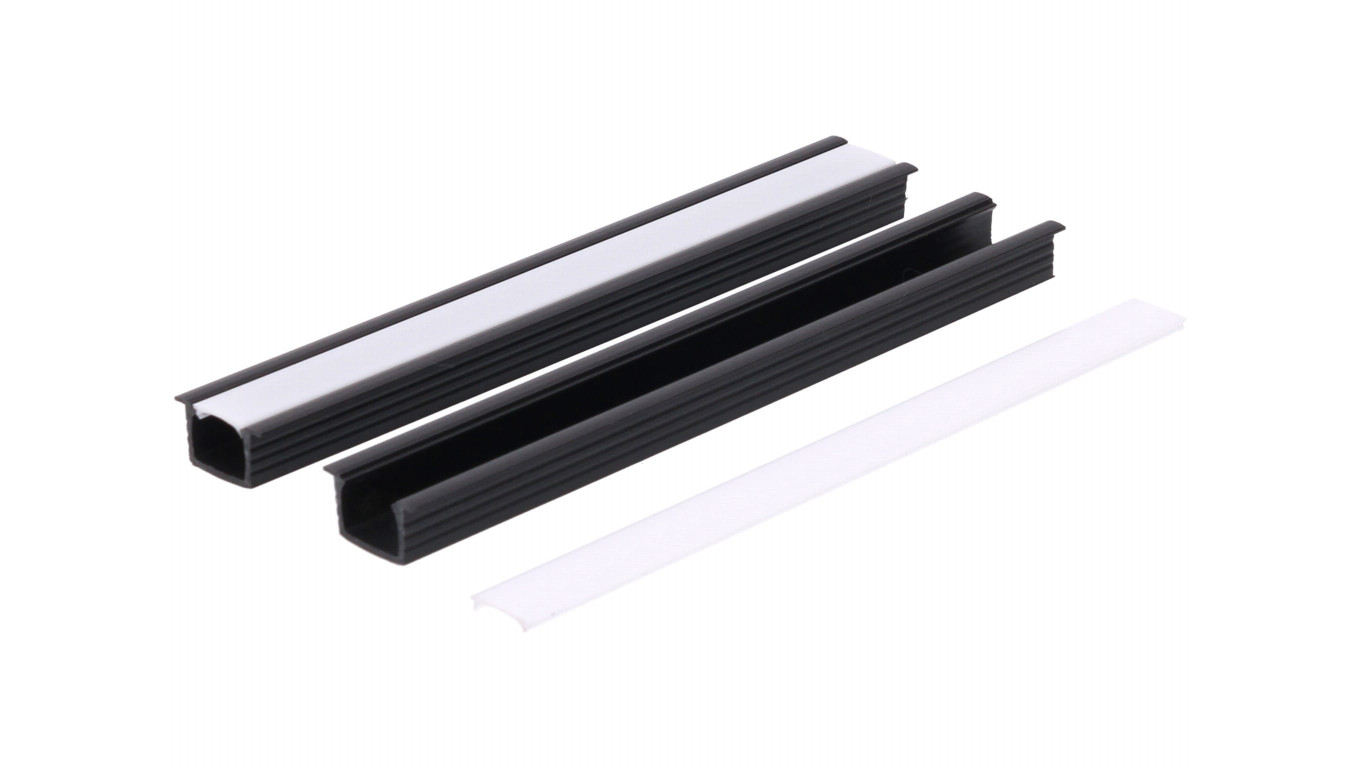Profil led PCV Fuga 16x11 2m czarny ML ML