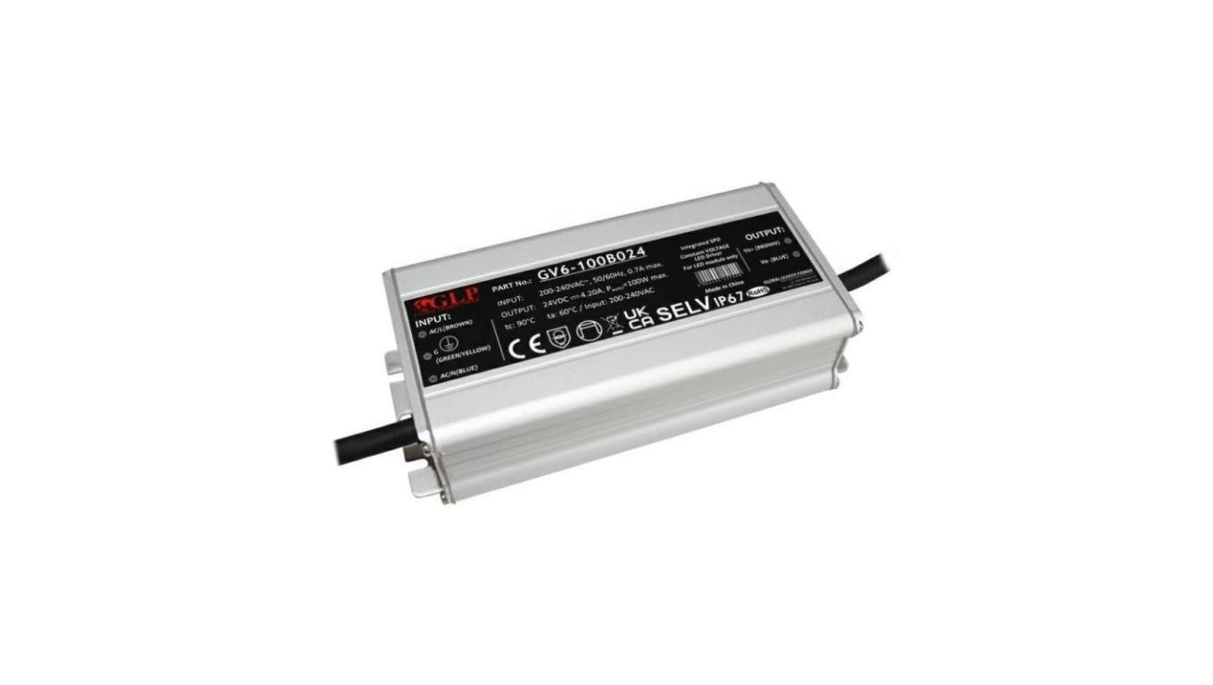 Zasilacz LED GV6-100B024 100W 24V 4,2A GLP IP67 z filtrem PFC