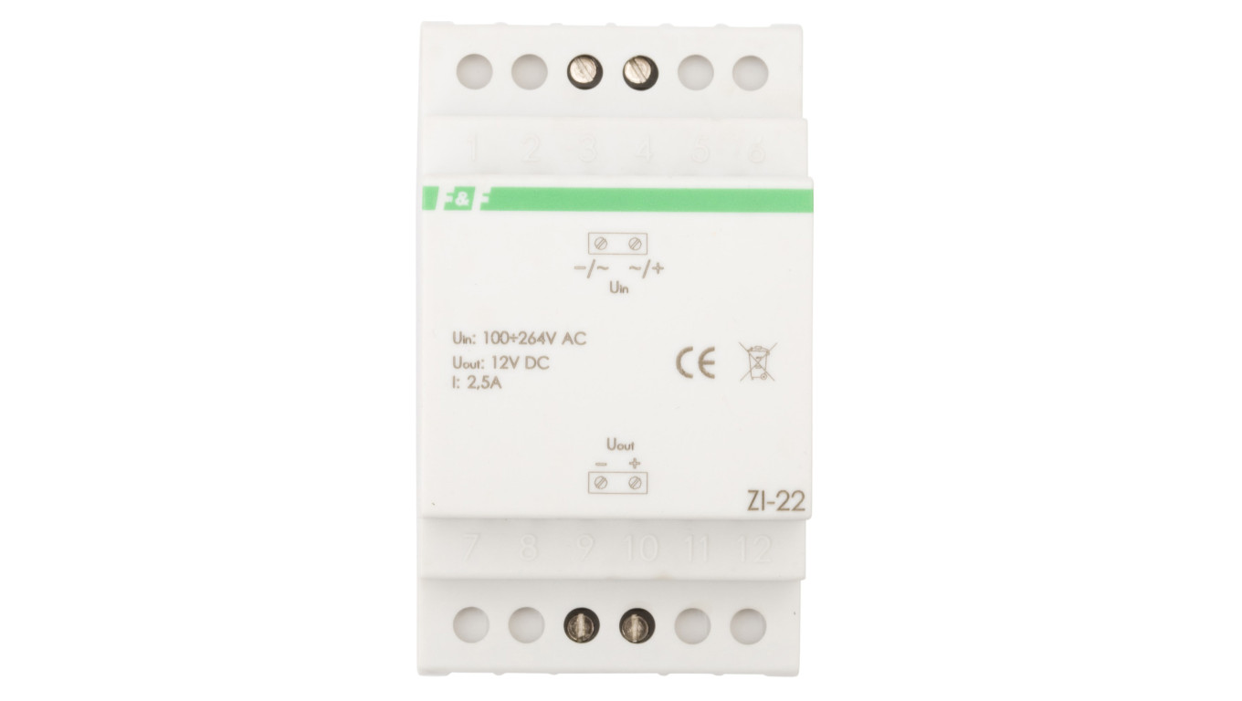 Zasilacz impulsowy 100-265VAC/12VDC 30W 2,5A ZI-22