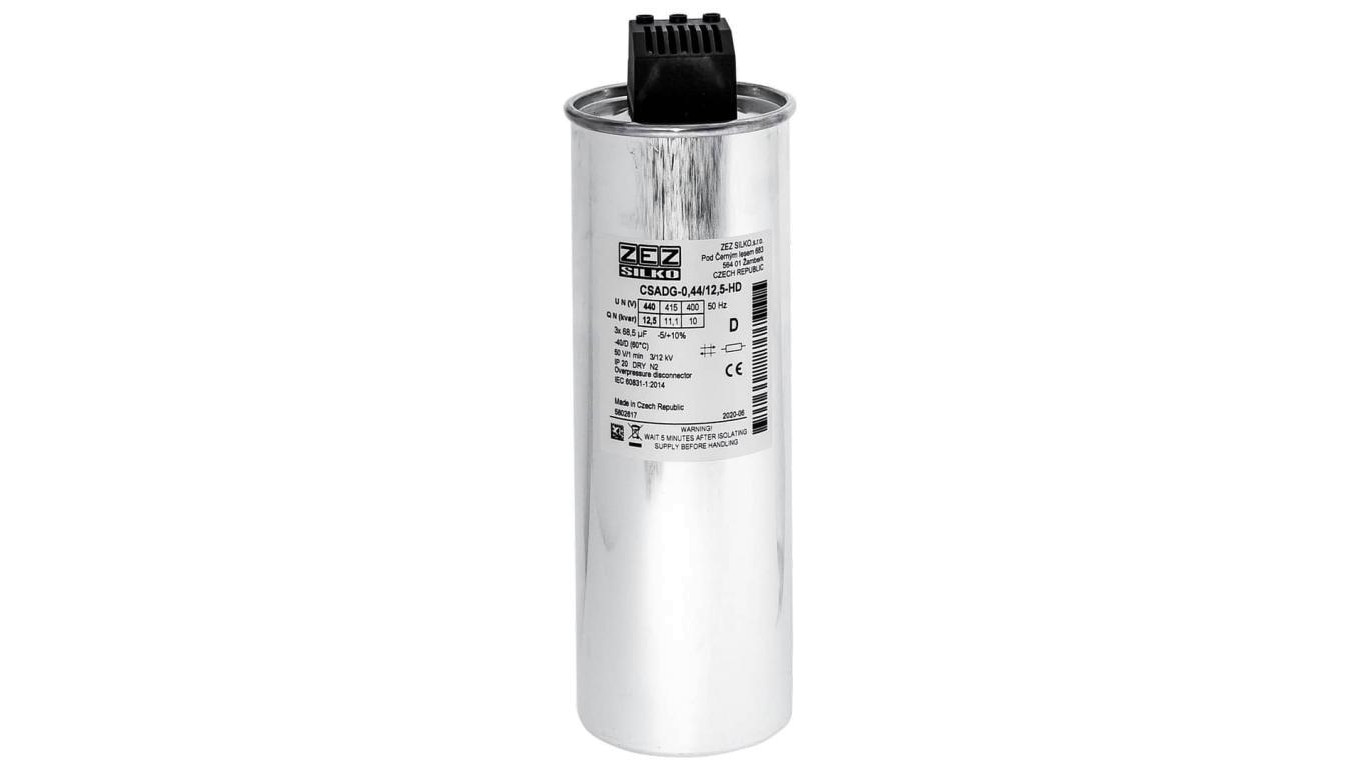 Kondensator 12,5kvar 440V Cn=3x68,51µF In=3x16,42A