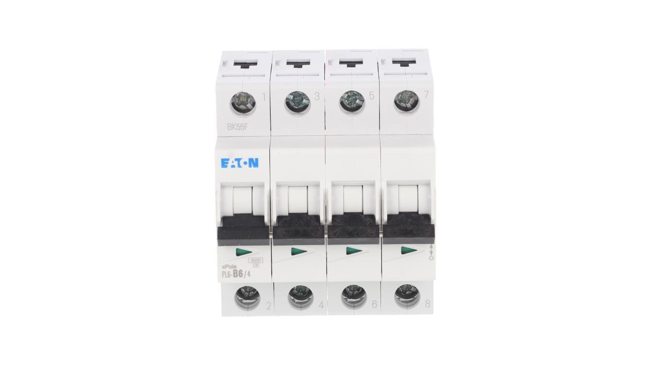 Wyłącznik nadprądowy 4P B 6A 6kA AC PL6-B6/4 166505