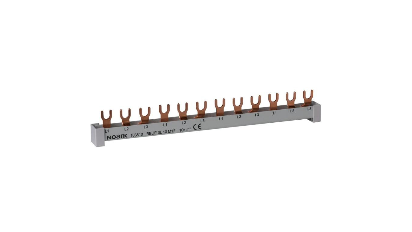 Szyna łączeniowa trzpieniowa 1-fazowa 10mm2 6 modułów NOARK