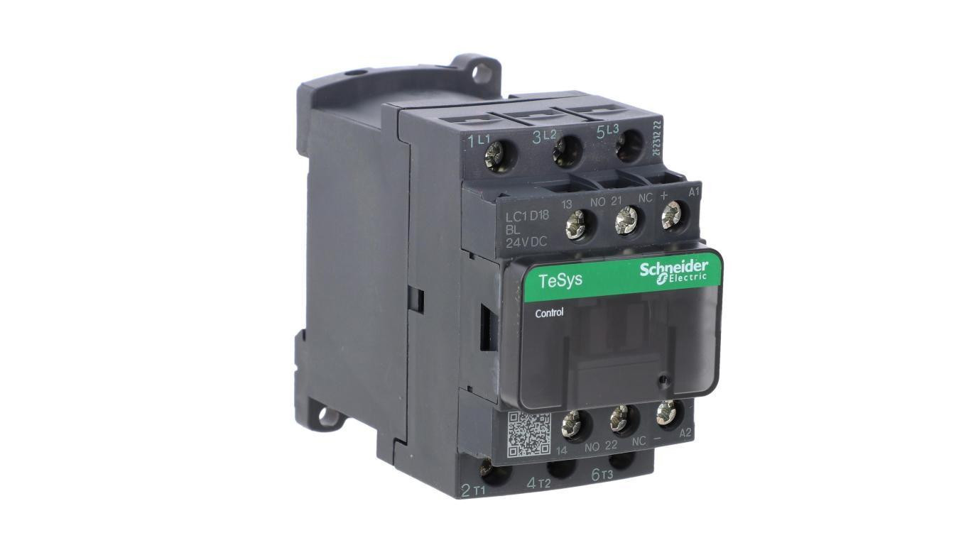 TeSys Deca Stycznik mocy 18A 3P 24V DC 1Z 1R LC1D18BL