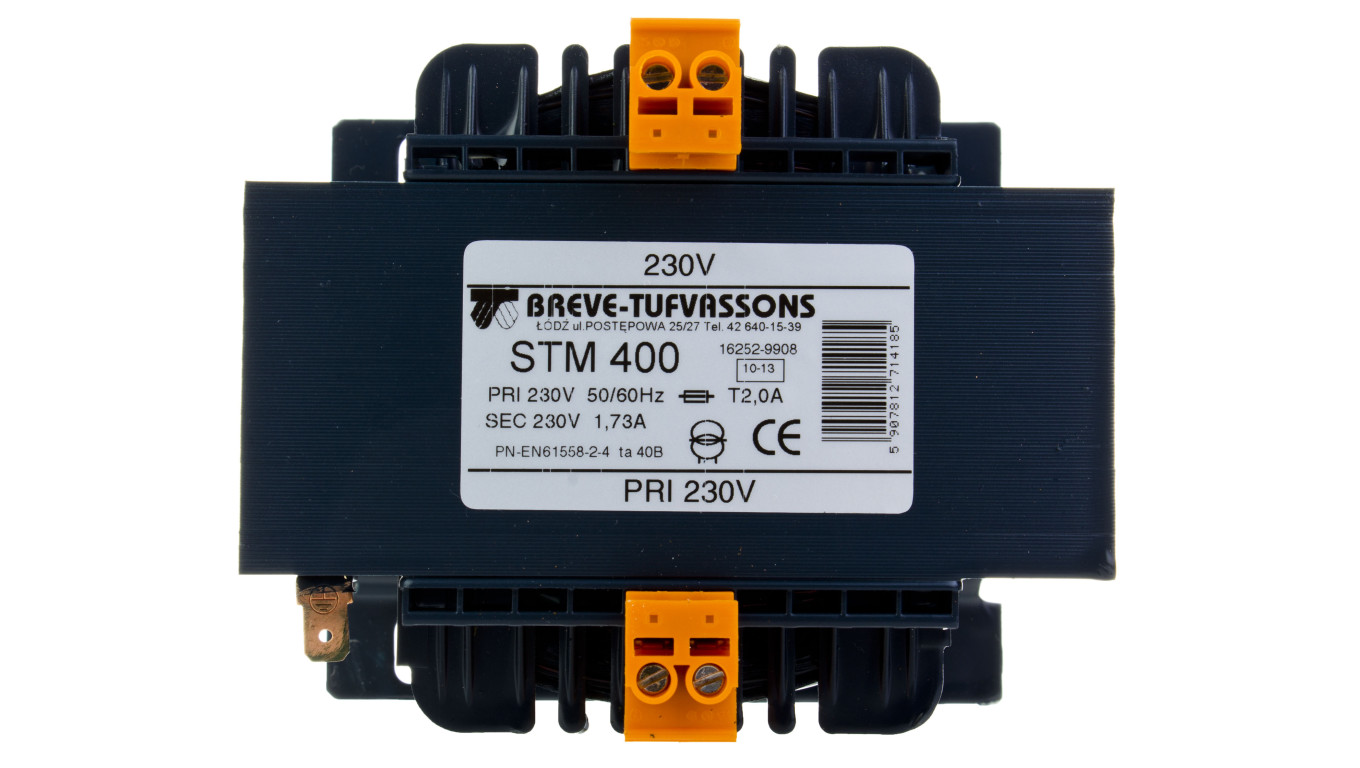 Transformator 1-fazowy separacyjny STM 400 230/230V 1,7A, Ta 40, 16252-9908