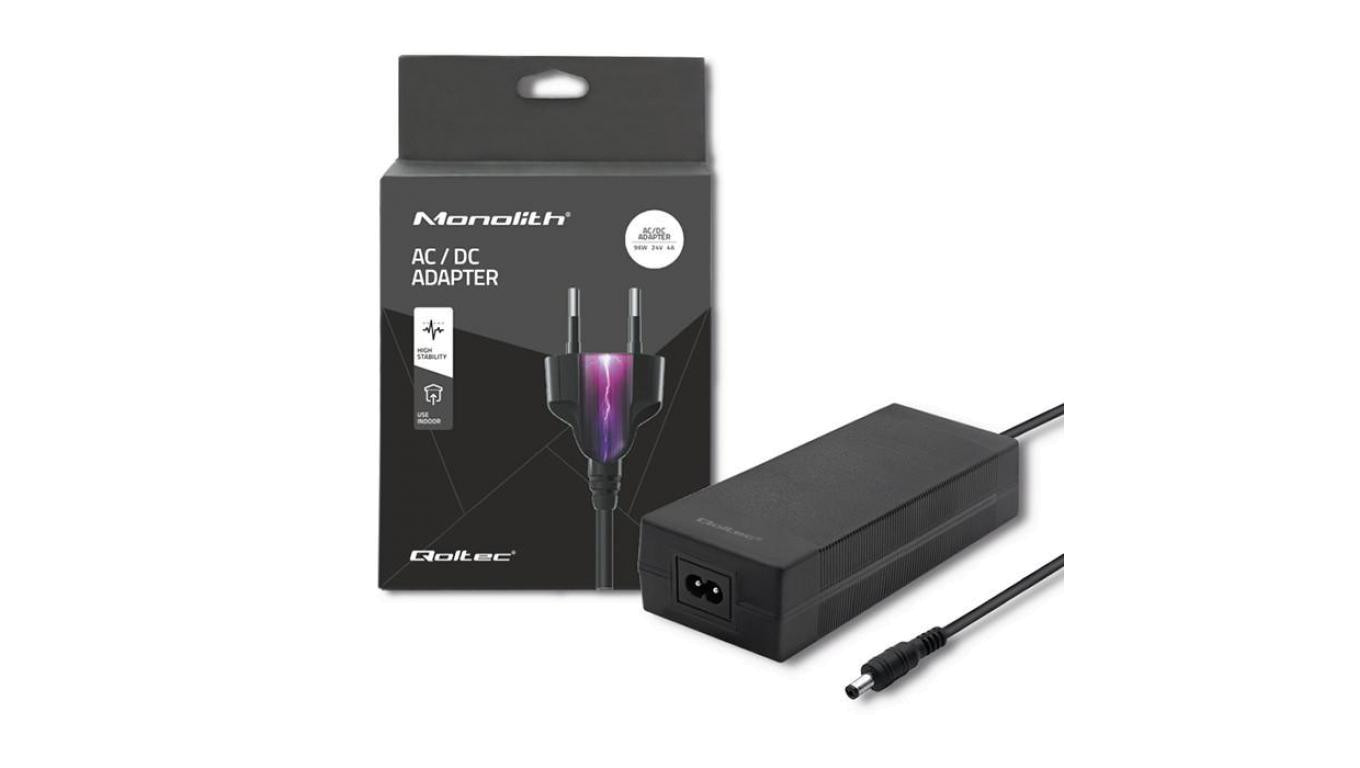 Qoltec Zasilacz desktopowy 96W 24V 4A 5.5*2.5 +kabel zasilający