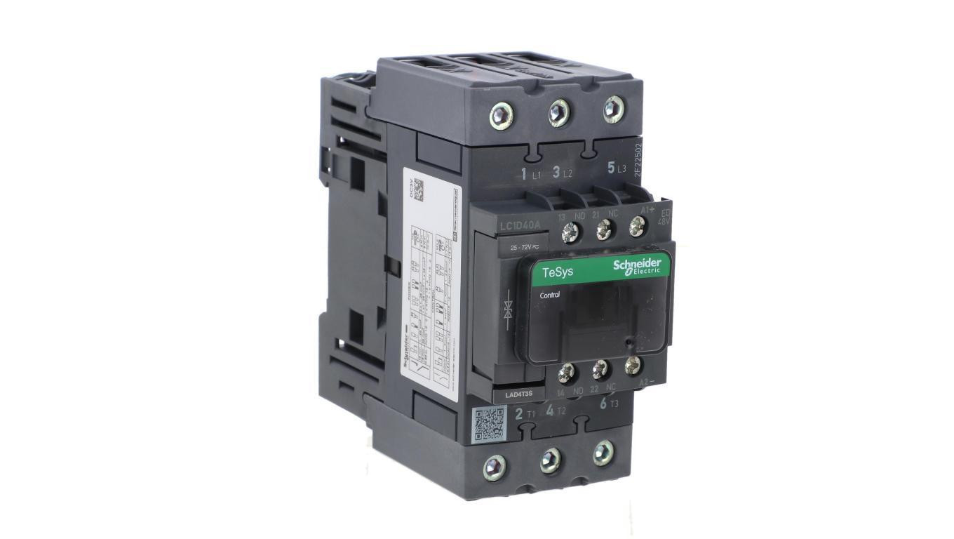 TeSys Deca Stycznik mocy 40A 3P 48V DC 1Z 1R (EVK) LC1D40AED
