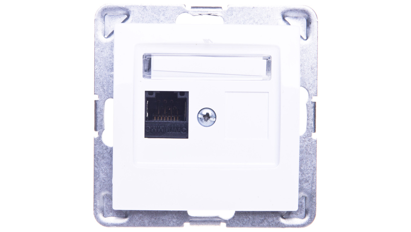 IMPRESJA Gniazdo komputerowe pojedyncze RJ45 kat.5e MMC białe GPK-1Y/K/m/00