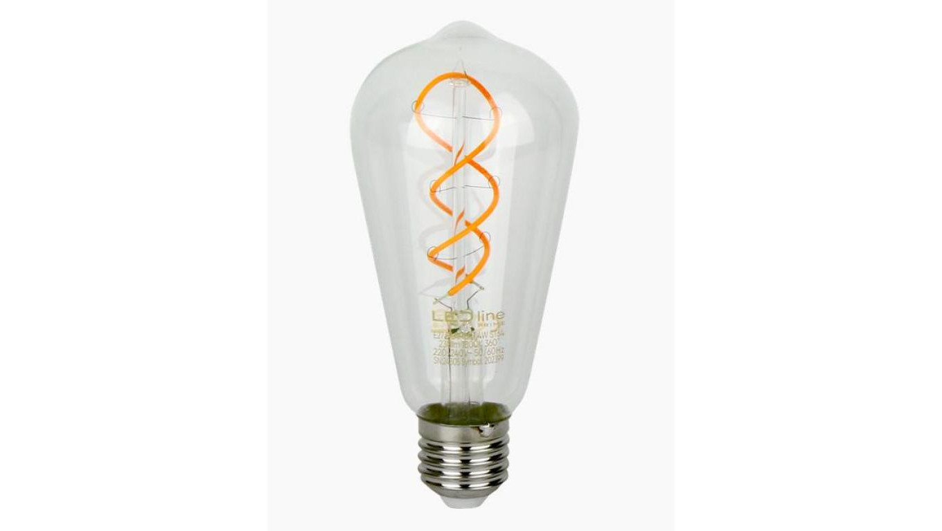 LED line PRIME żarówka LED E27 4W 1800K bardzo ciepła 230lm 220-240V FILAMENT ST64 RETRO EDISON VINTAGE ŚCIEMNIALNA 5 lat gwar.