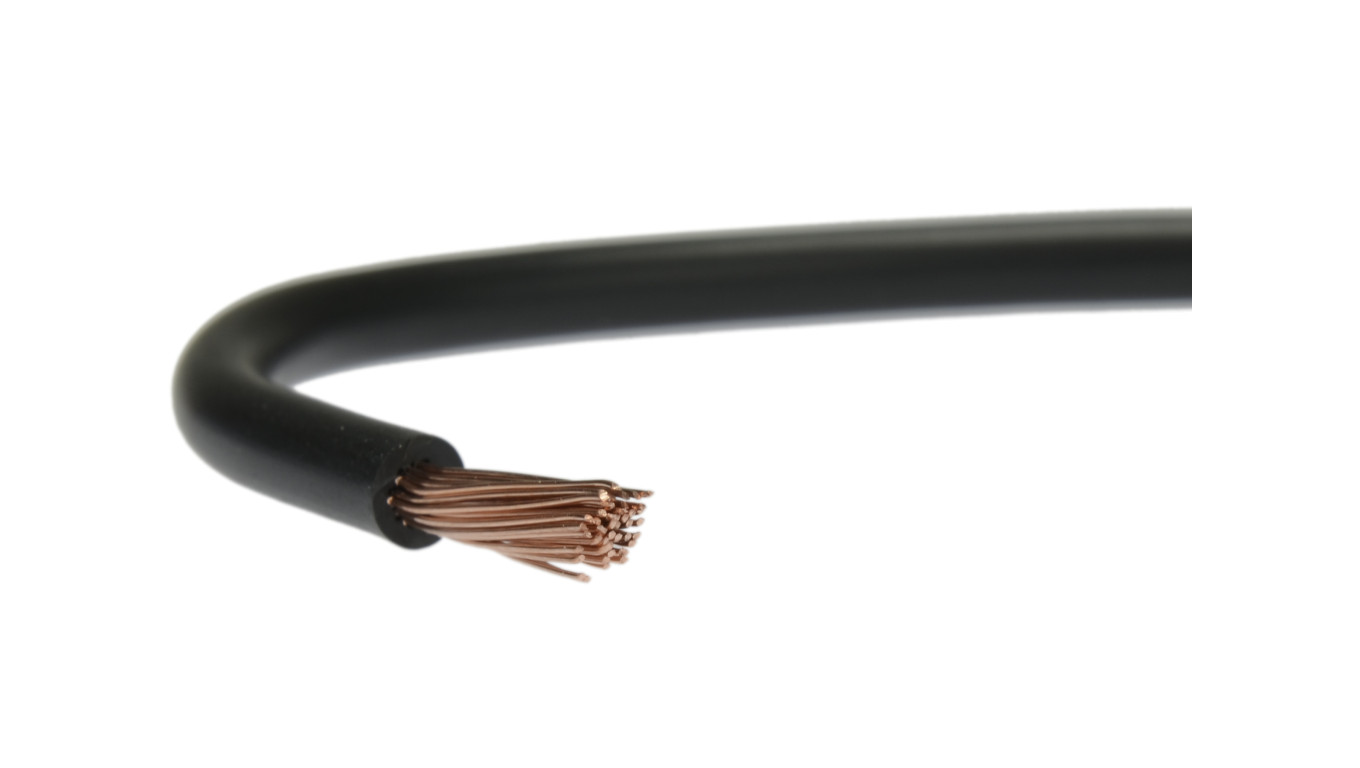 Przewód instalacyjny H07V-K / LgY 1,5 750V czarny linka giętka Elektrokabel /100m/