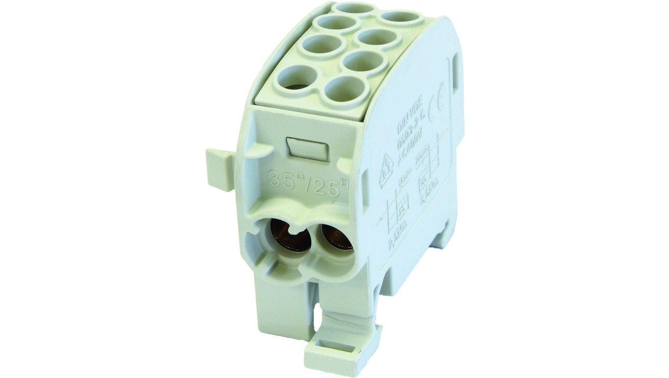 Blok rozdzielczy - odgałęźny Al/Cu SCB 35 (80210) SIMBLOCK szary 81502002