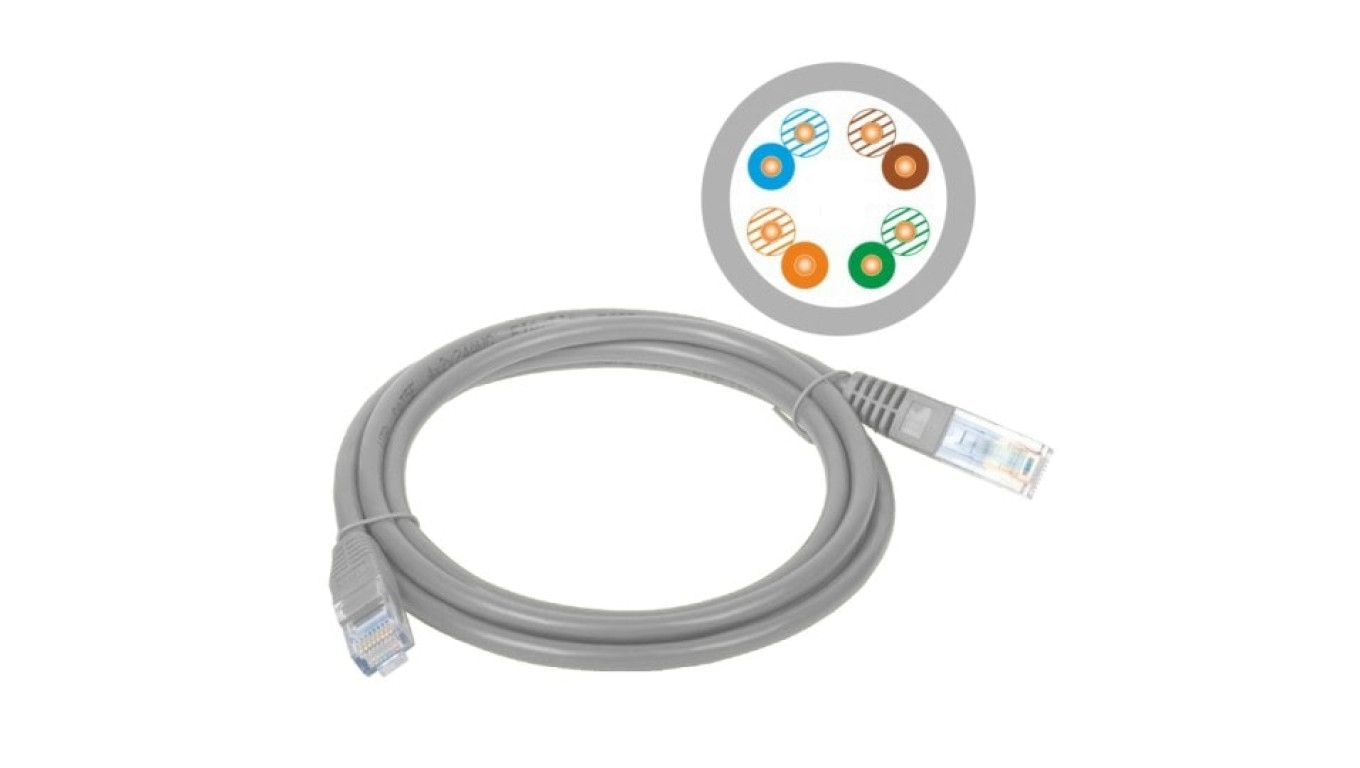 Patchcord UTP A-LAN KKU5SZA5 (RJ45 - RJ45 5m UTP kat. 5e kolor szary)