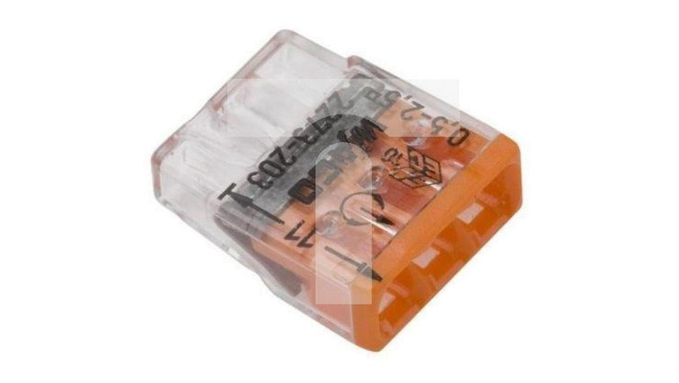 Szybkozłączka 3x 0,5-2,5mm2 na drut 450V/24A ORYGINALNA woreczek 10szt. 2273-203