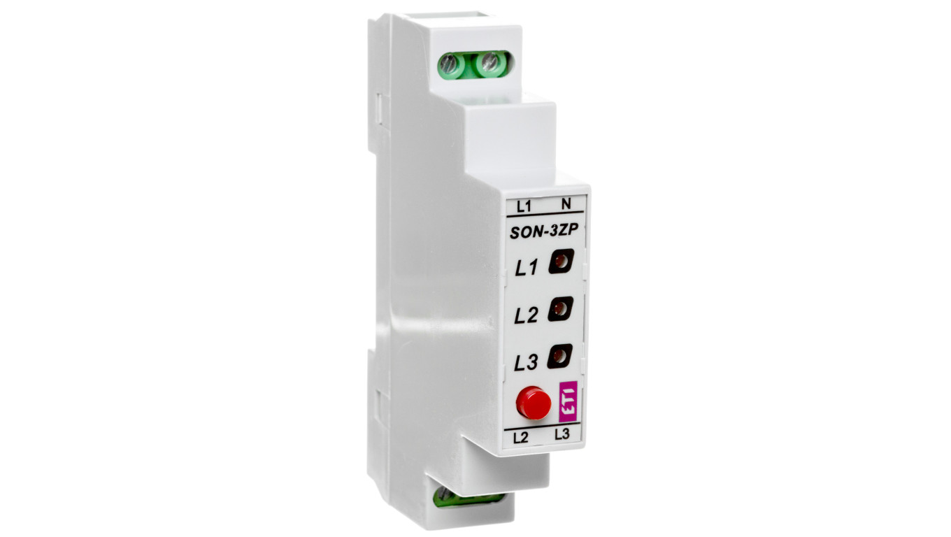 Sygnalizator obecności napięcia LED 3x400V 3-fazowy z przyciskiem SON-3 ZP 002471410