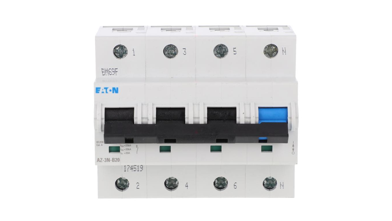Wyłącznik nadprądowy 3P+N B 20A 25kA AC AZ-3N-B20 174519